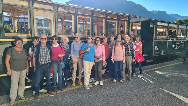 Der Pensionistenverband Vorarlberg fuhr mit dem Wälderbähnle von Bezau nach Schwarzenberg.PVÖ
