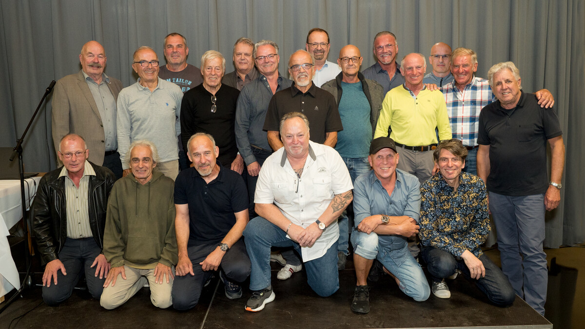Die Bundesligameister 1983 des Ringsportvereins KSV Götzis bei ihrem erneuten Aufeinandertreffen. Armin Loacker