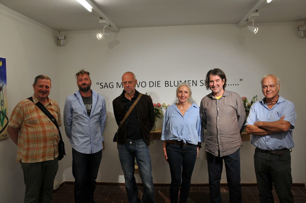Einige der ausstellenden Künstler: Michael Mittermayer, Alexander Dölle, Christian Geismayer, Christine Lingg, Harald Gfader und Markus Grabher.