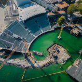 Baustelle im See