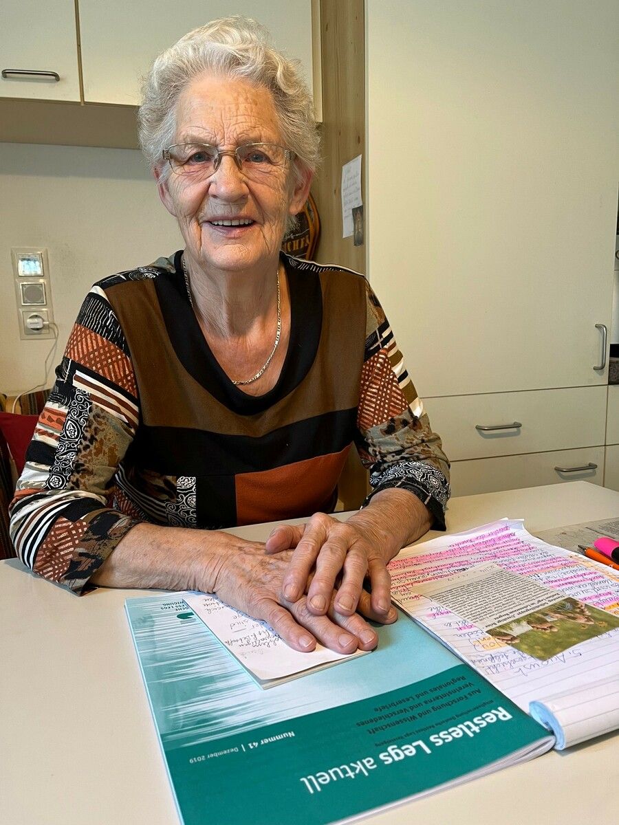 Klara Kronegger nimmt ihre ehrenamtliche Arbeit als Leiterin der Selbsthilfegruppe trotz ihres schon hohen Alters sehr ernst. VN/MM