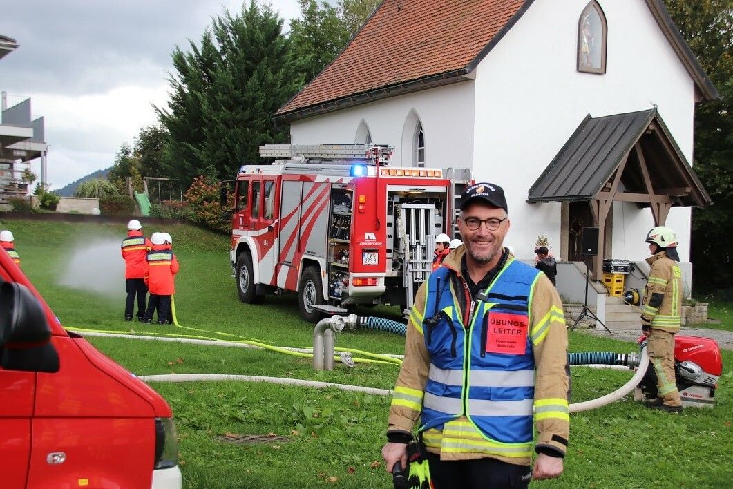 Kommandant Markus Nenning leitete die Hofsteigjugend-Kreisübung.