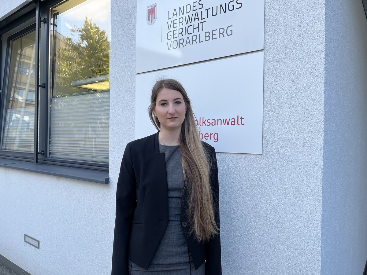 Marina Hagen-Canaval bei der ersten Verhandlung vor dem Landesverwaltungsgericht in Bregenz. VN/Plesch