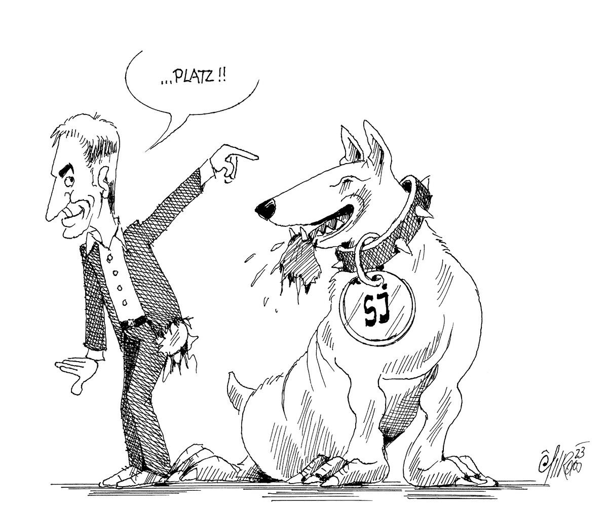 Mario Leiter mit folgsamen Kampfhund!
