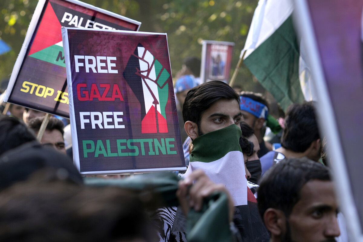 Proteste in Pakistan: Die Rolle der Hamas im Konflikt und ob diese unterstützt wird, ist oft nicht erkennbar. AP
