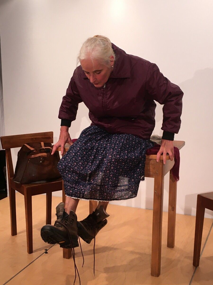 Ruth Grarbher von teatro caprile während der Proben. BI