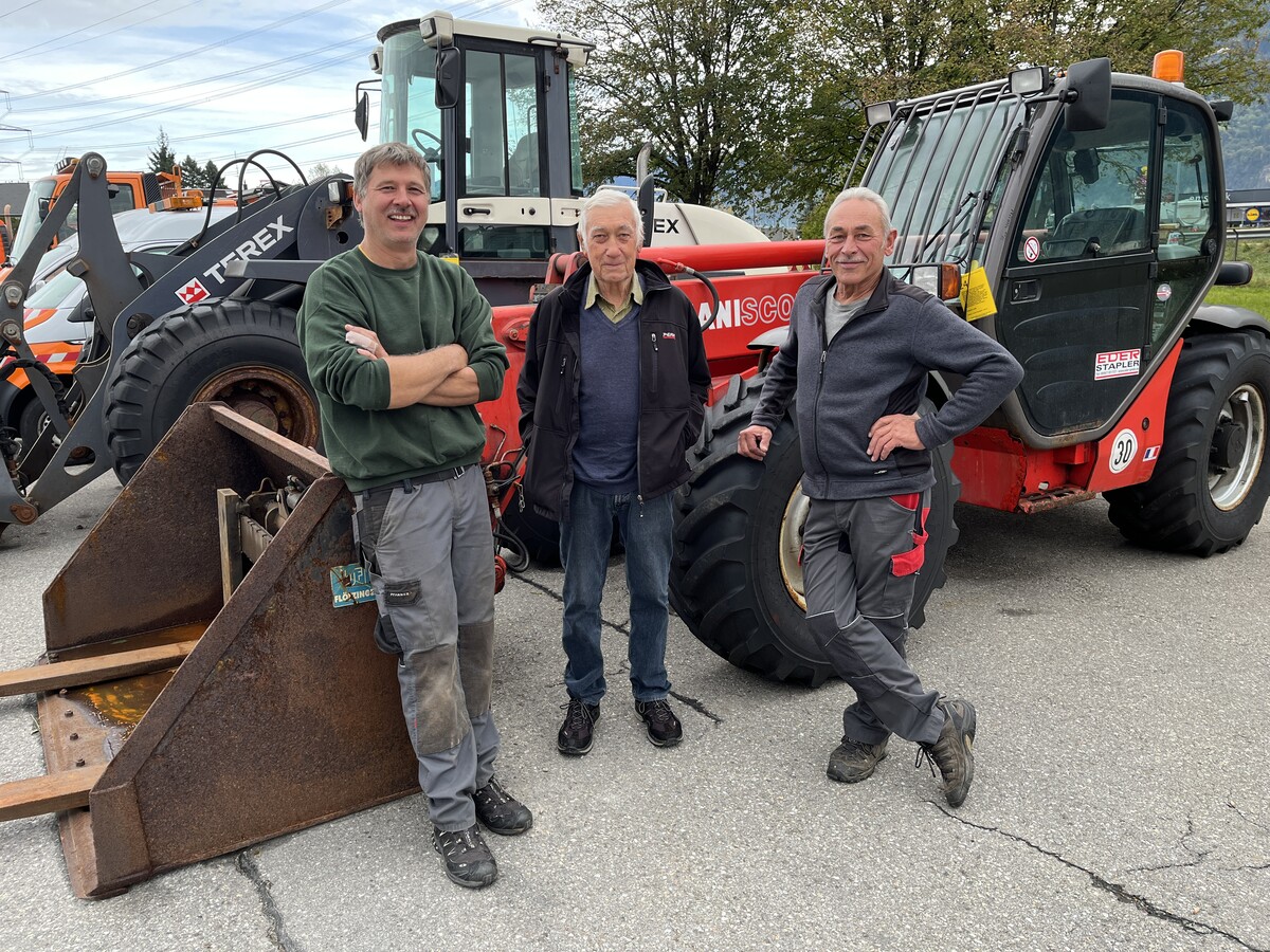 Sie verschafften sich vorab einen Überblick: Markus Bohle, Karl Walter und Helmut Bohle. VN/Plesch
