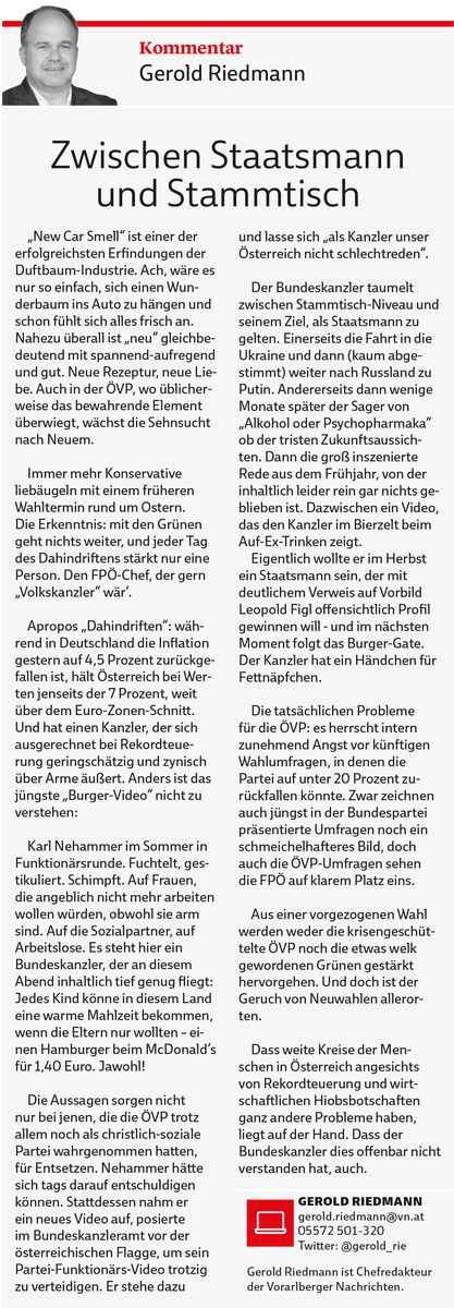 VN-Kommentar vom 29. September 2023.