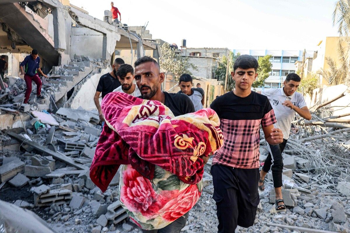 Zerstörung nach israelischen Gegenschlägen im südlichen Gazastreifen.