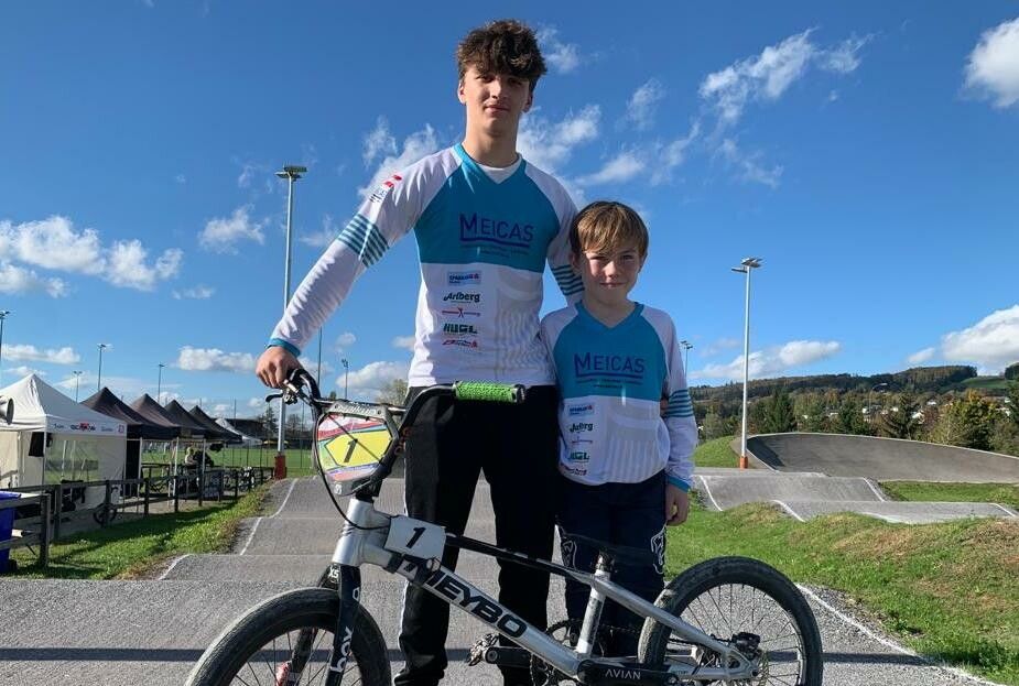 Adrian Dovjak und Samuel Meitz vom Bludenzer BMX-Sparkassenteam.bmx club bludenz