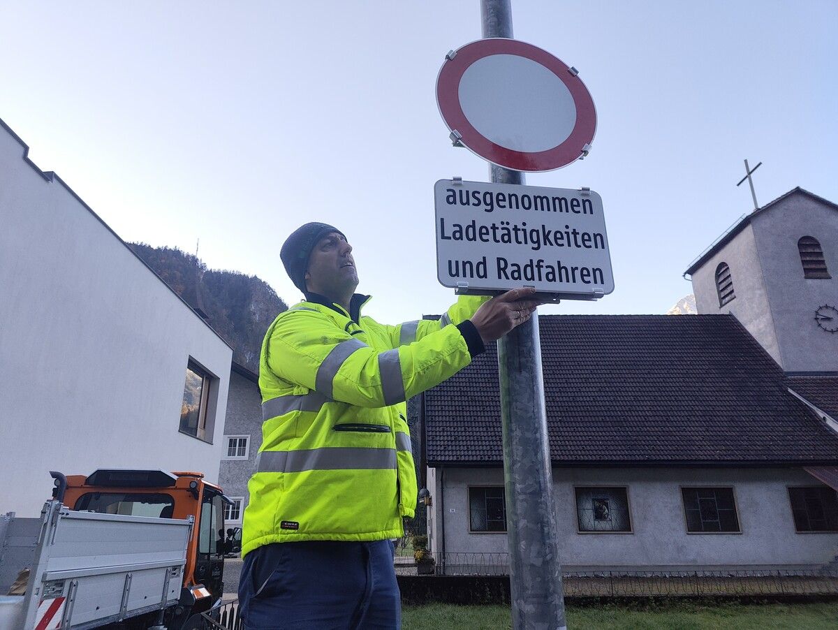 Auf dem Bildungscampus Bludenz-Bings gibt es ein Fahrverbot. Stadt