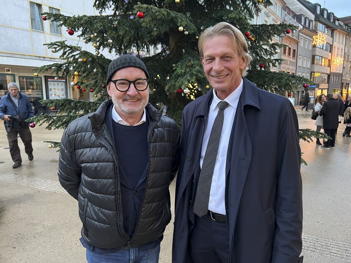 Bruno Wackernell und Stadtamtsdir. Gerhard Seiler kamen zum Leutbühel.