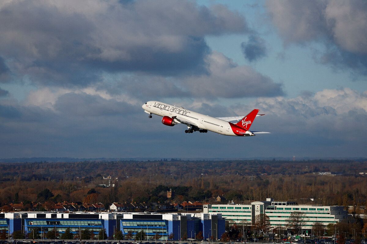 Der Dreamliner der Fluglinie Virgin Atlantic hob am Dienstag in London ab. RTS