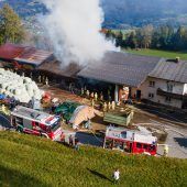 Flammeninferno auf dem Bauernhof
