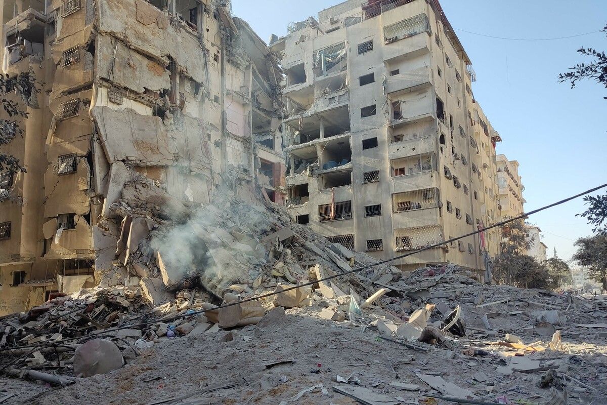 Dieses Bild zeigt zerstörte Gebäude im westlichen Bezirk Tal al-Hawa in Gaza-Stadt. AFP