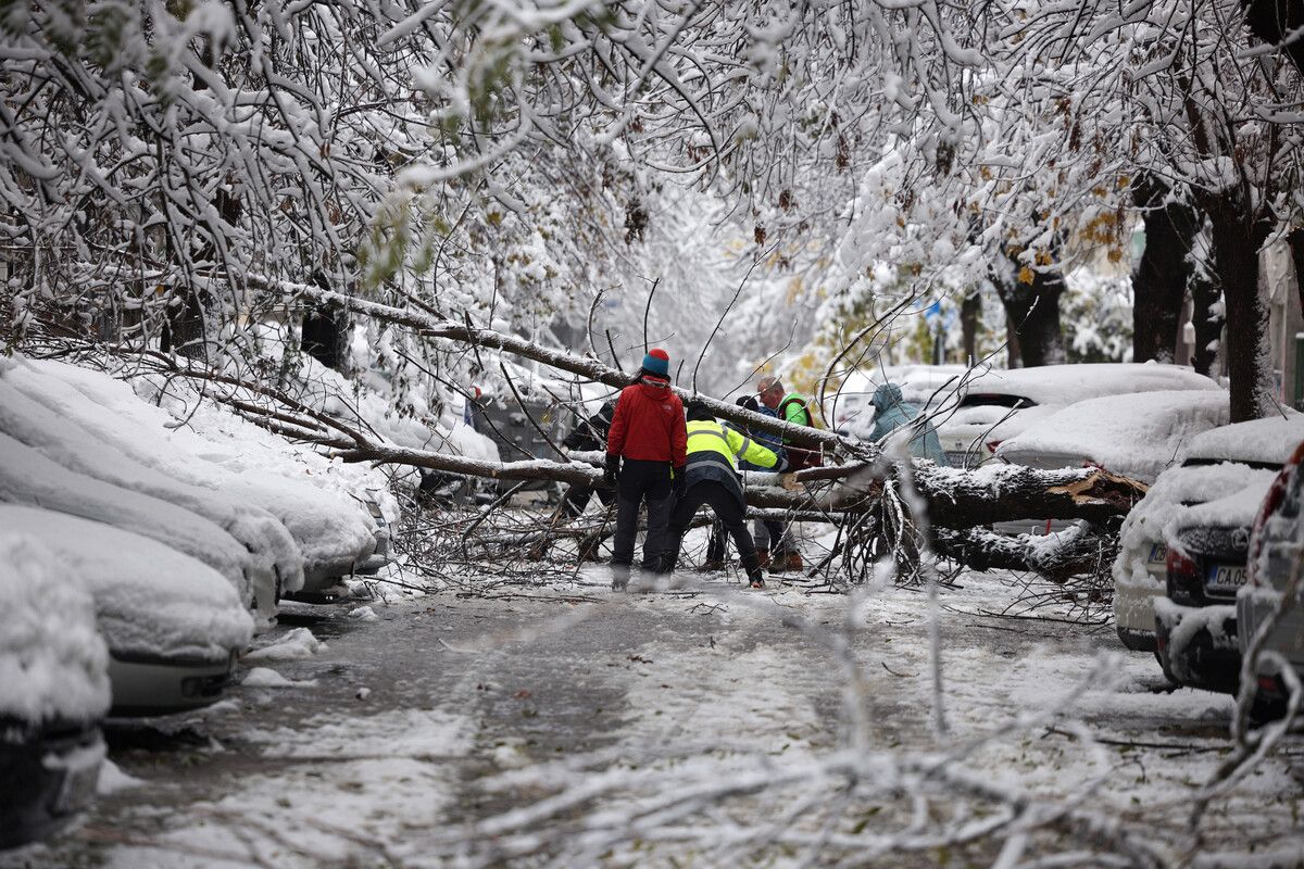 Ein heftiger Wintereinbruch richtete teils schwere Schäden an. Reuters