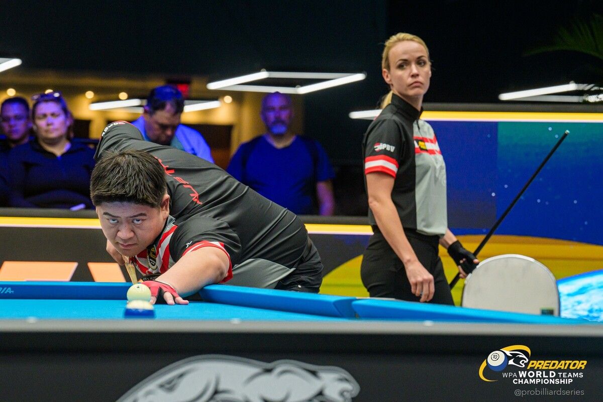 Ein Jahr nach der WM-Bronzenen im 8er-Ball holte sich der Rankweiler Mario He abermals in Puerto Rico zusammen mit Jasmin und Albin Ouschan wieder Bronze bei der WPA-Team-WM.probilliardseries