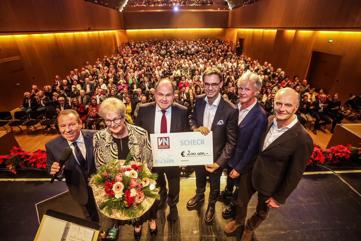 200.000 Euro wurden allein bei der „Ma hilft“-Gala übergeben. Die VN-Sozialaktion hat treue Spender, ohne die das große Engagement nicht möglich wäre. VN/Steurer