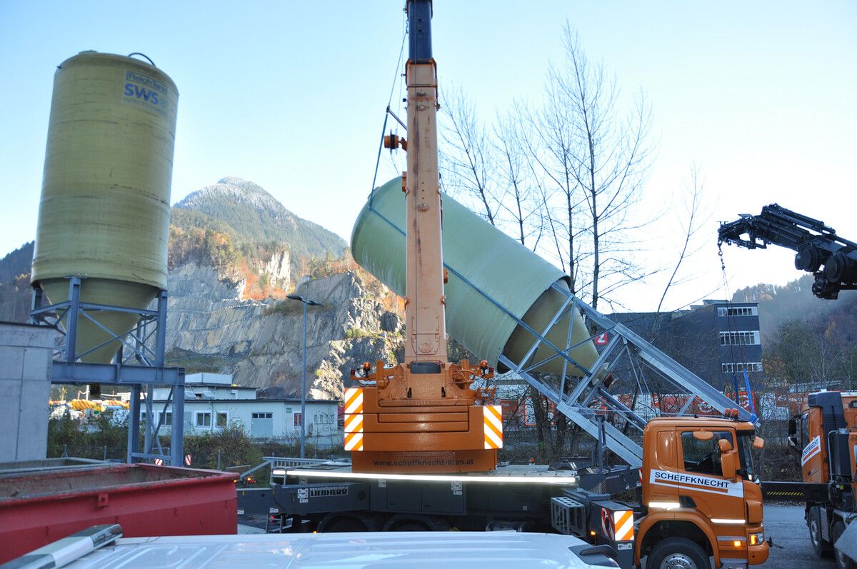 Ein neuer Salzsilo für den Winterdienst in Bludenz. Stadt Bludenz