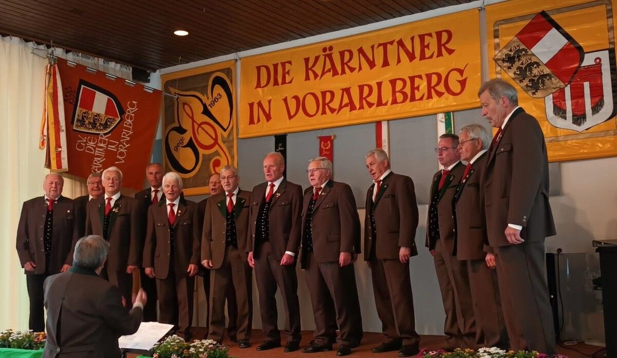 Eine letzte Melodie: Der Gesangsverein „Die Kärntner in Vorarlberg“ beim Abschiedskonzert im Kolpinghaus Dornbirn. gesangsverein