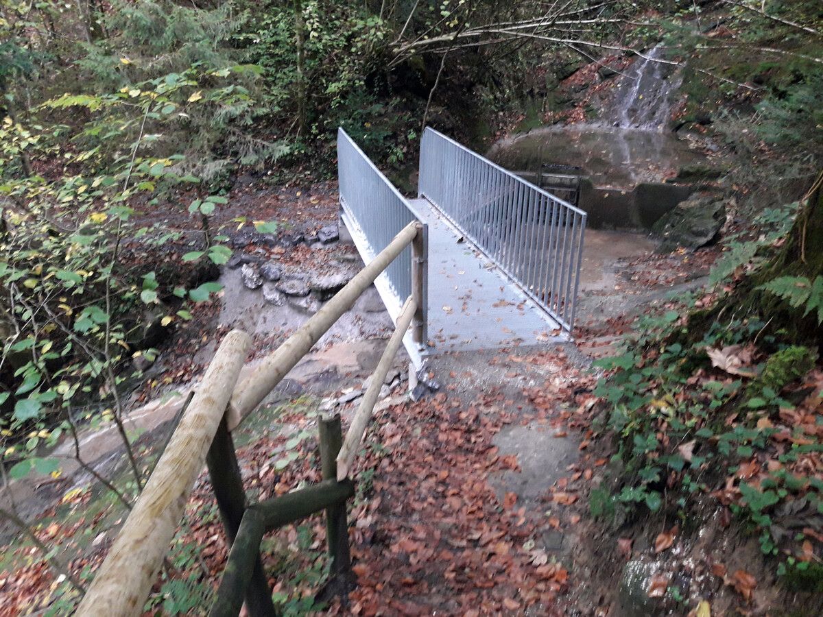 Eine neue Brücke führt sicher über den Ippach.MG Wolfurt