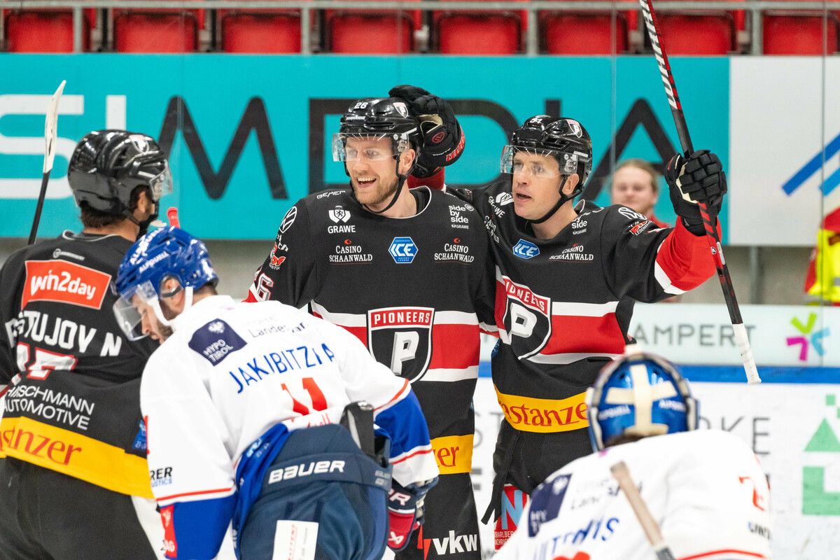 Guus van Nes und Daniel Woger präsentierten sich als kongeniales Duo in der Toplinie der Pioneers.Stiplovsek