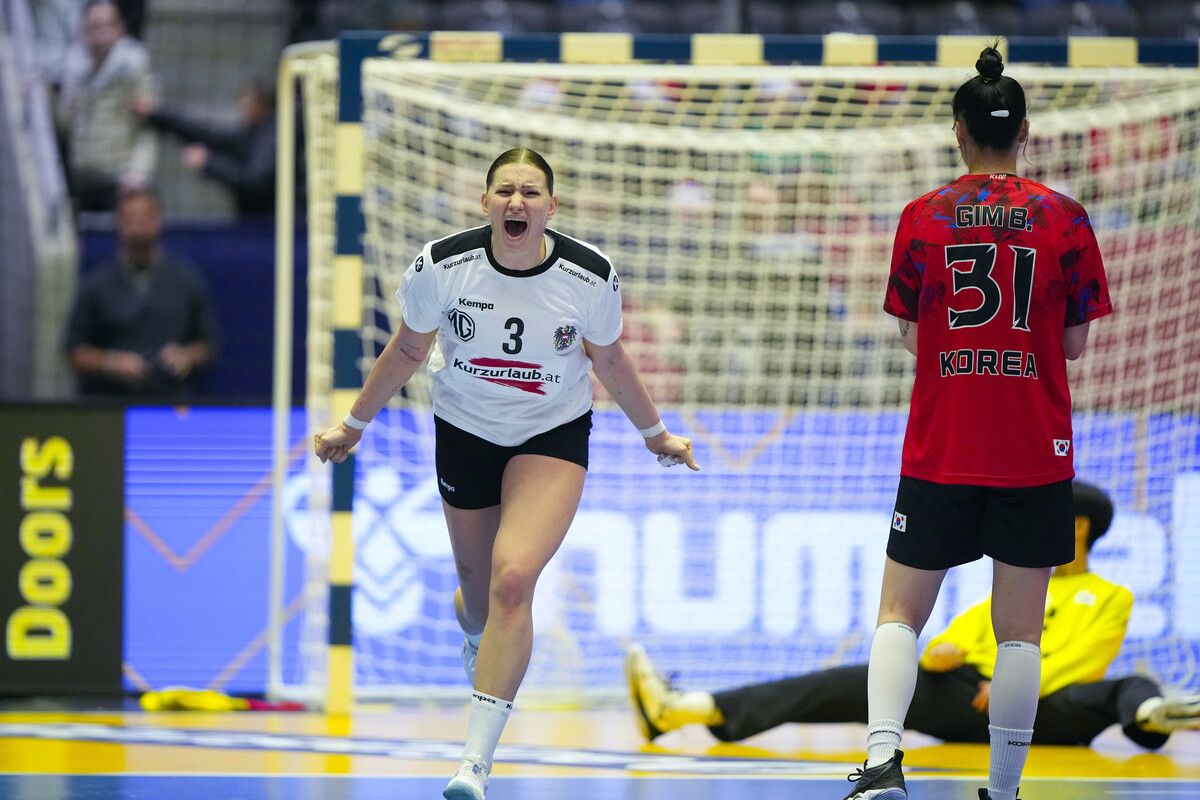 Katarina Pandza fixierte mit einem Siebenmeter den 30:29-Erfolg gegen Südkorea.AP