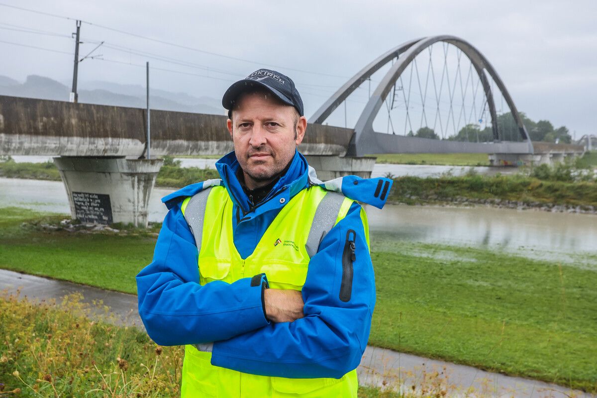 Rheinbauleiter Mathias Speckle hat jede Entwicklung des Alpenrheins im Auge. VN/STEURER