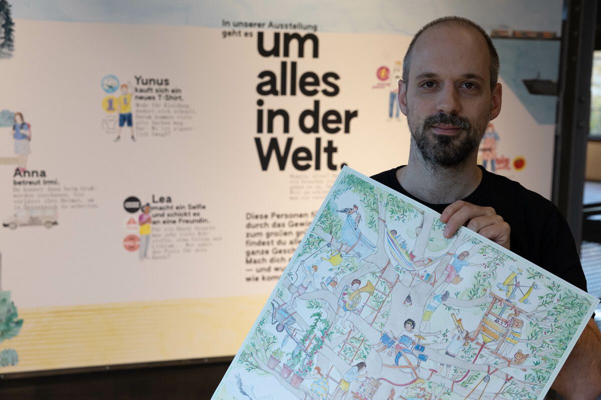 Simon Vith hat das Wimmelbild und das Plakat gezeichnet.