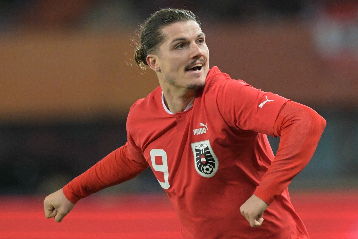 So jubelte Marcel Sabitzer nach seinem Treffer kurz vor der Pause, der im 41. Duell mit Deutschland den zehnten ÖFB-Erfolg gegen das Gastgeberteam der EURO 2024 einleitete. apa