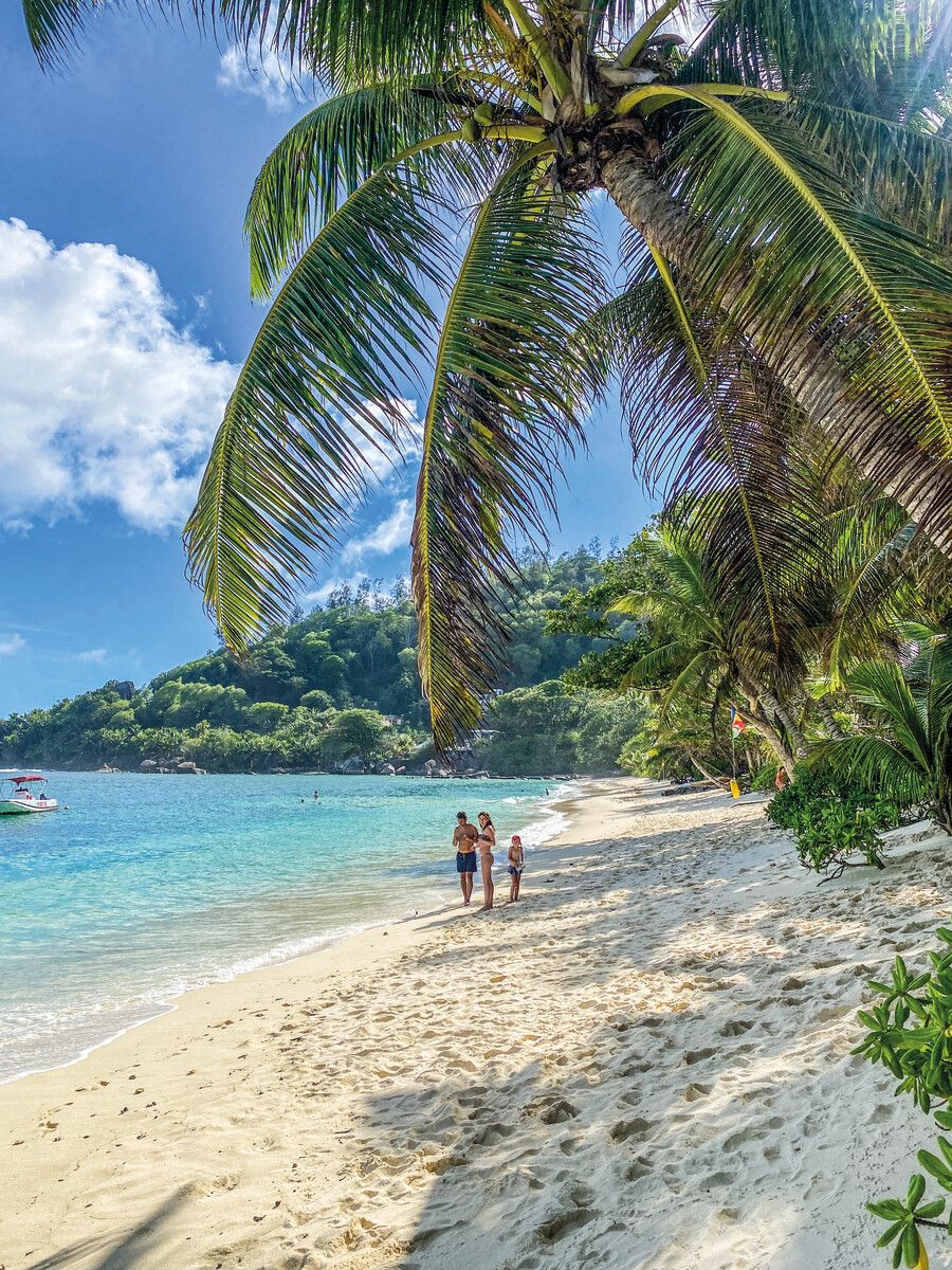 Wunderschöner Strand im Kempinski Seychelles Resort.Beate Rhomberg