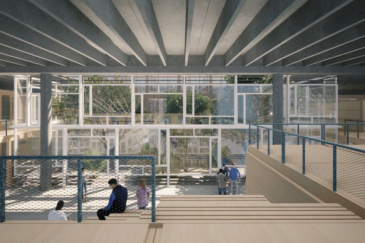 Animation des künftigen Innenlebens der Sägenhalle 4. Architekt Johann Kaufmann