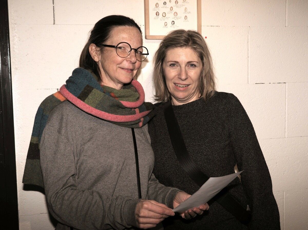 Besucher-Duo: Gabi Hampson und Silke Kromer. sie