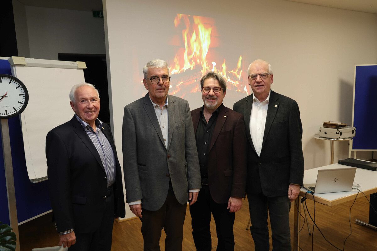Brudermeister Günter Vonblon, Referent Alois Niederstätter, Bildungsreferent Rainer Heinzle und Wolfgang Türtscher. AME (§)