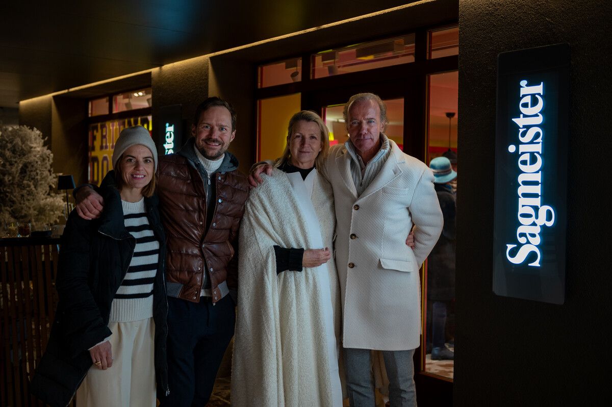 Caroline, Clemens, Susanne und Martin Sagmeister bei der Eröffnung in Lech. sagmeister