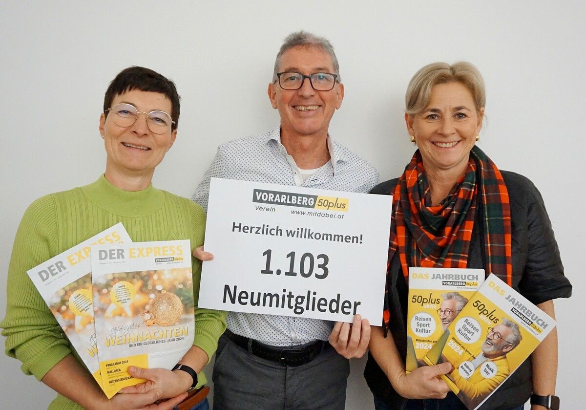 Das Büroteam von Vorarlberg50plus wünscht frohe Weihnachten. v50plus