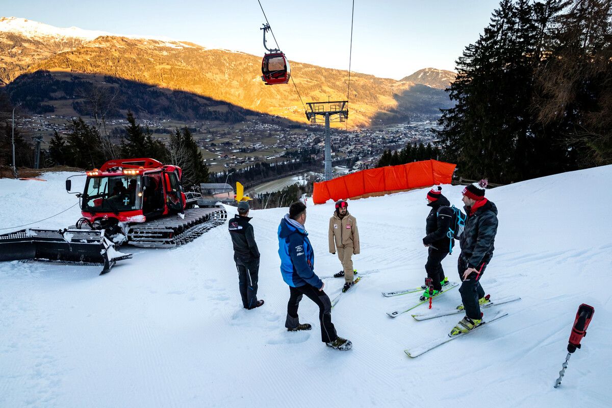 Das Warmwetter vermochte der Piste in Lienz nichts anzuhaben.gepa