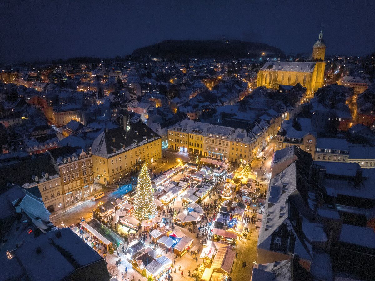 Der Weihnachtsmarkt in Annaberg-Buchholz gehört zu denschönsten in der Region. TVE/Alexey Bokov