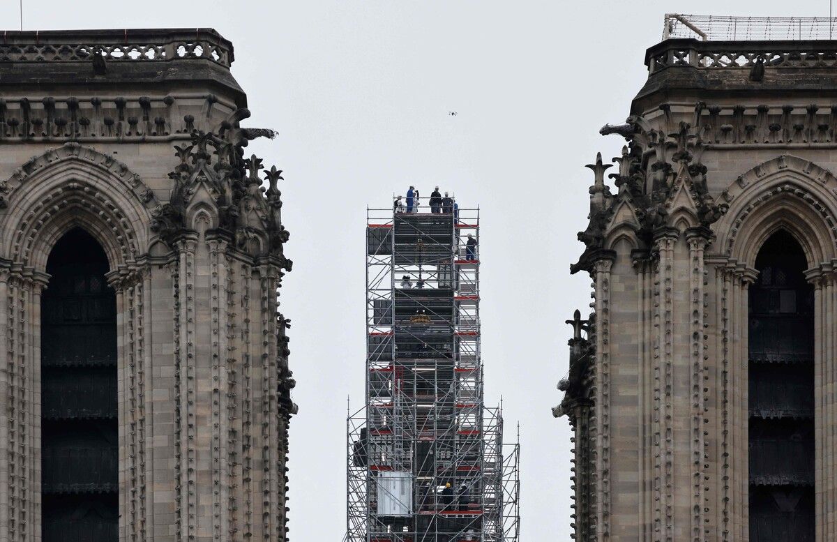 Die Kathedrale Notre-Dame war bei einem Brand im April 2019 stark beschädigt worden. AFP