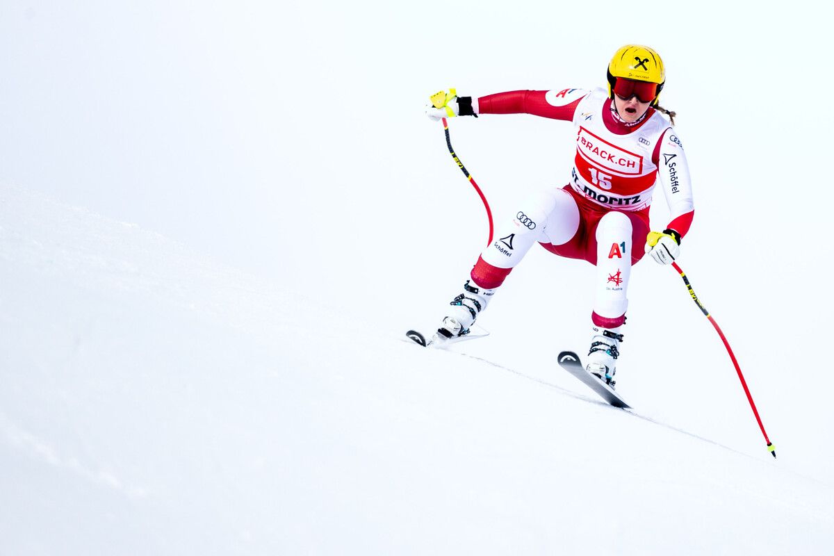 Die Lecherin Nina Ortlieb markierte im Training die dritte Zeit.GEPA