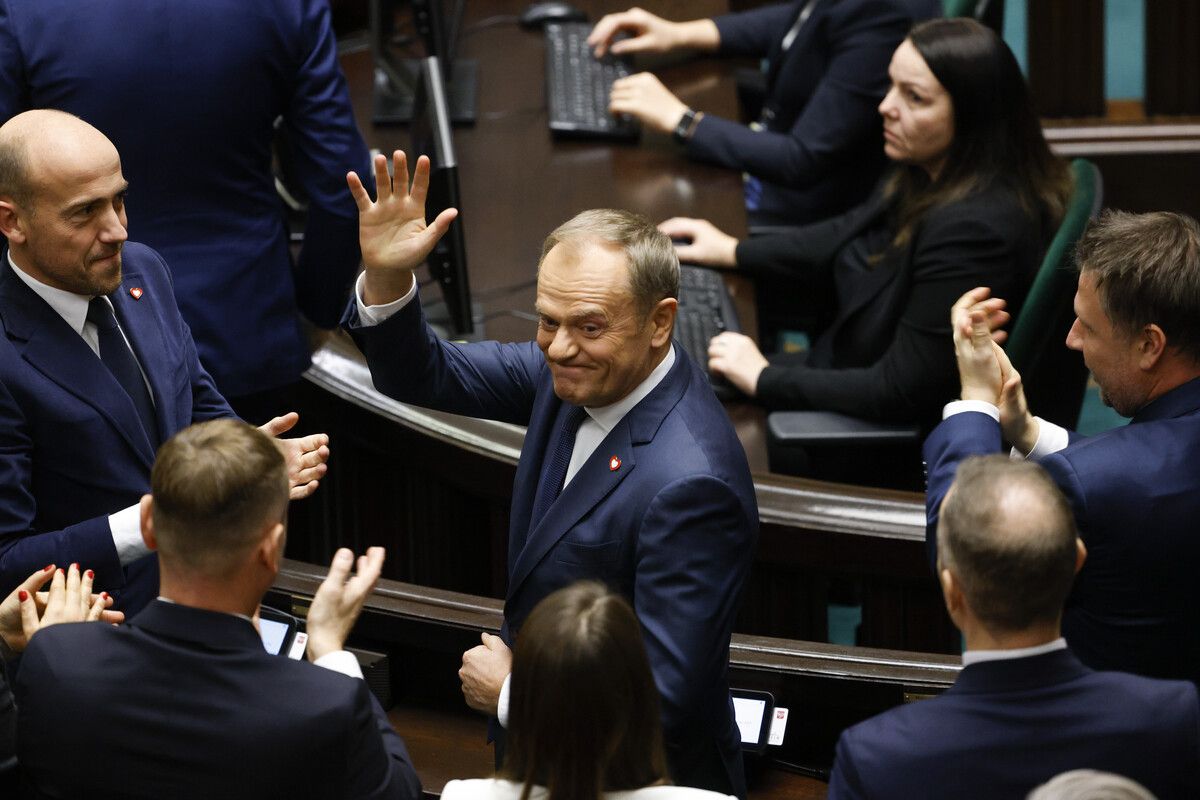 Donald Tusk hat es geschafft, seine Regierung erreichte im Parlament eine Mehrheit.AP