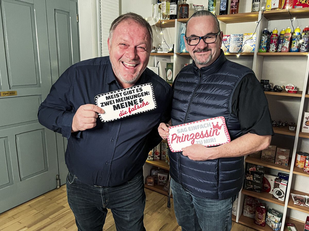 Ein bisschen Spaß muß sein: Roland Schwendinger und Christoph Sögner.