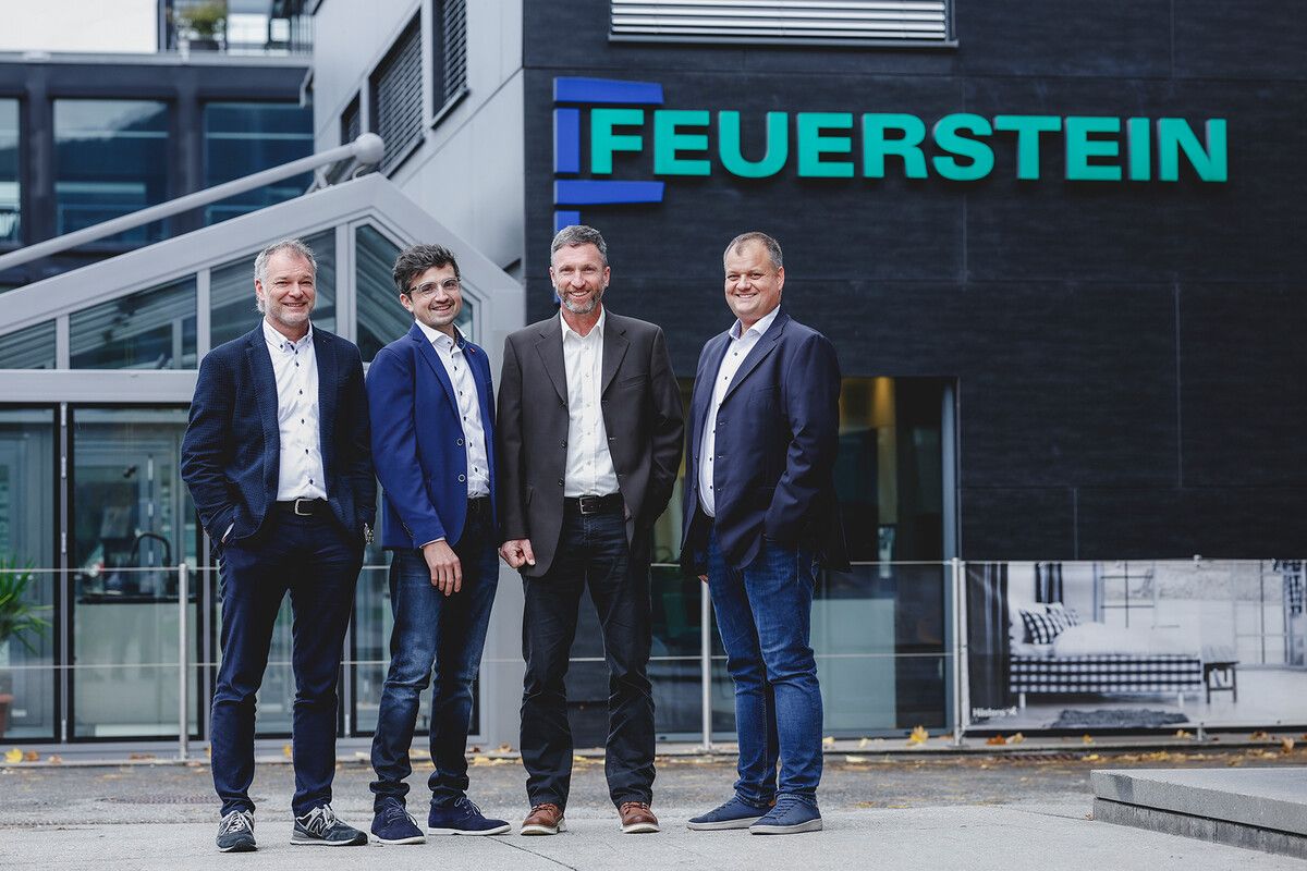Feuerstein-Führungsteam: Alexander Feuerstein, David Hager, Winfried Brandstätter und Thomas Feuerstein. Eva Rauch Photography