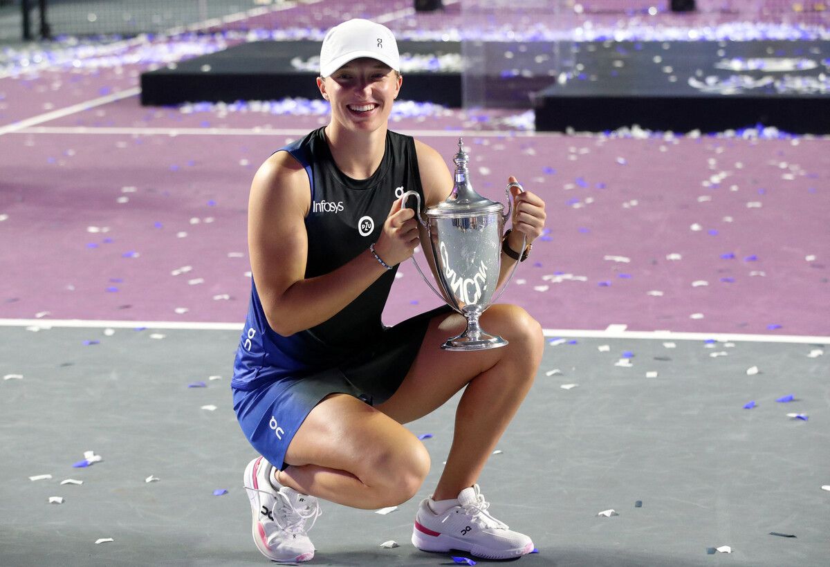 Iga Swiatek nach ihrem Erfolg bei den WTA-Masters Ende November in Mexiko.AP