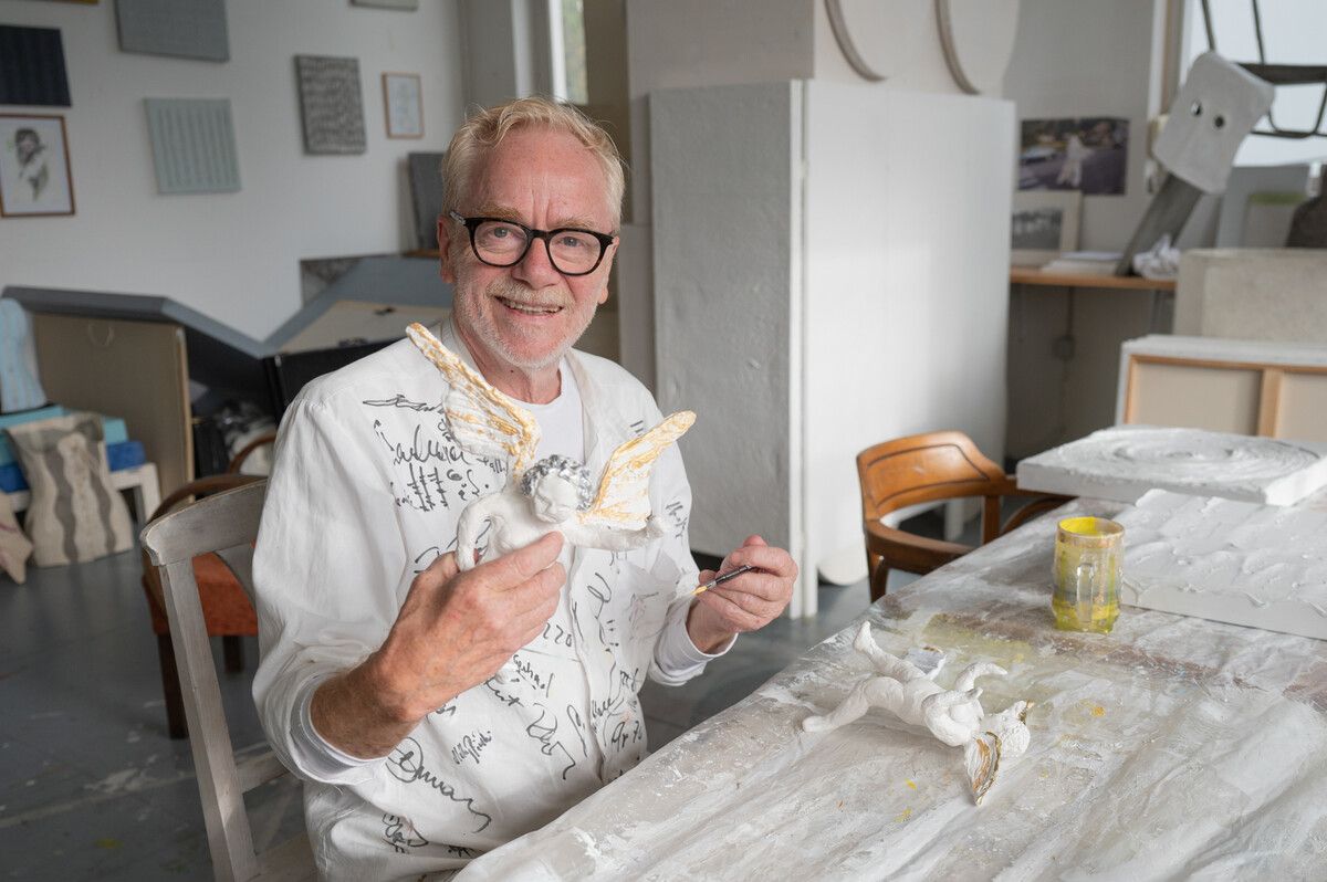 Im Atelier von Tone Fink sind die Barock­engel entstanden.