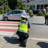 Auch auf dem Schutzweg heißt es Acht geben