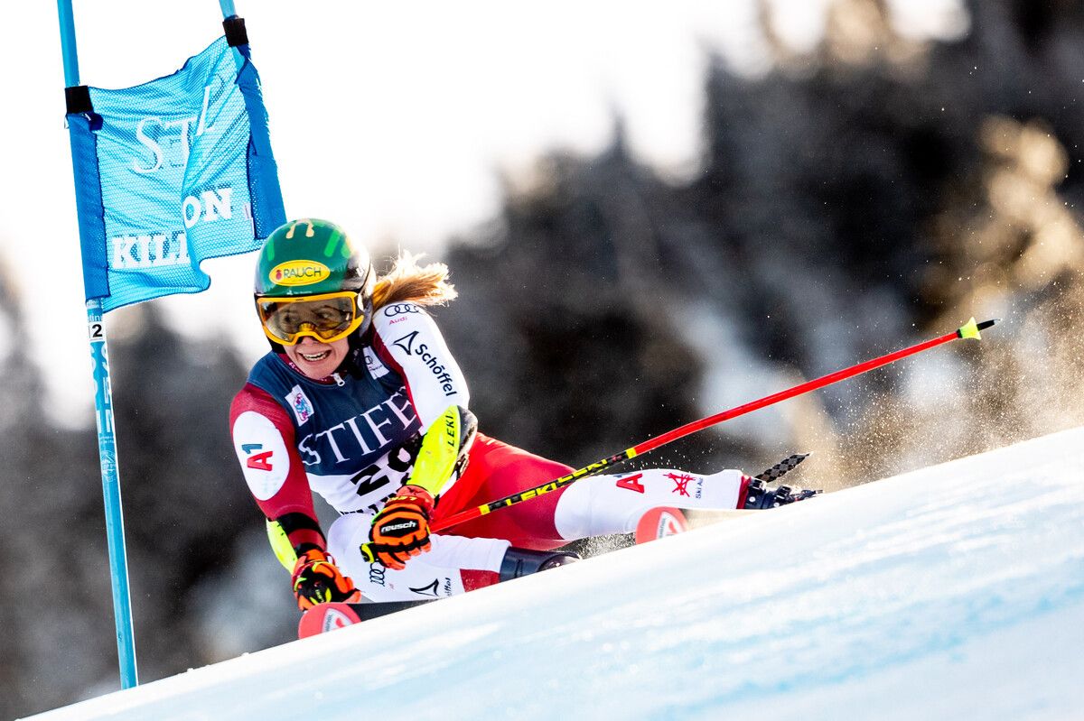 Katharina Liensberger ging in Killington im zweiten Durchgang ans Limit.Gepa (3)