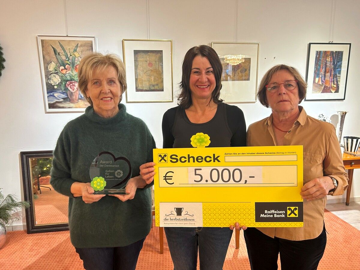 Margit Fleisch, GfL-Obfrau Susanne Marosch, Brigitte Mathis: Großartiger Einsatz und beeindruckende Spende.