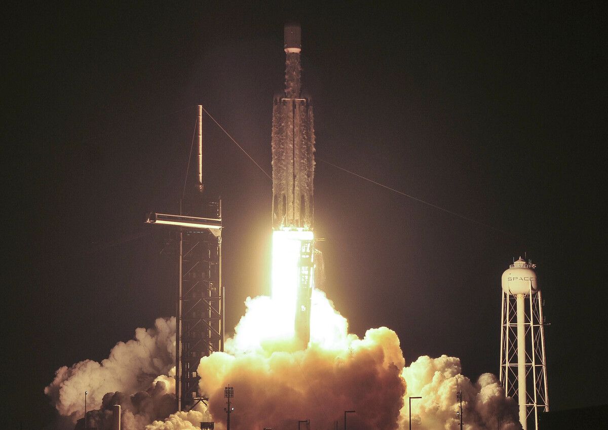 SpaceX brachte die Drohne am Donnerstag ins All. AP