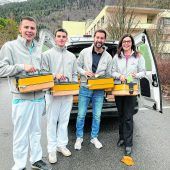 Weihnachtlicher Lieferdienst in der Alpenstadt